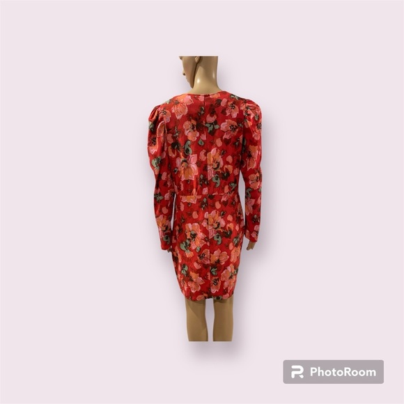 H&M patterned Puff-sleeved Dress size L - Picture 4 of 5